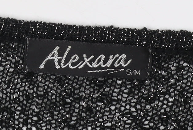 Alexara Women's Black Cardigan S/M, Knit, Long Sleeve