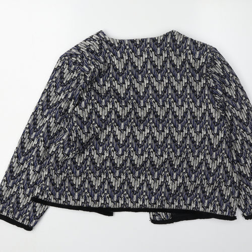 Marks and Spencer Women's Blue Geometric Jacket Size 16