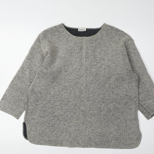 Lecomte Women's Grey Wool Blend Jumper Size 14