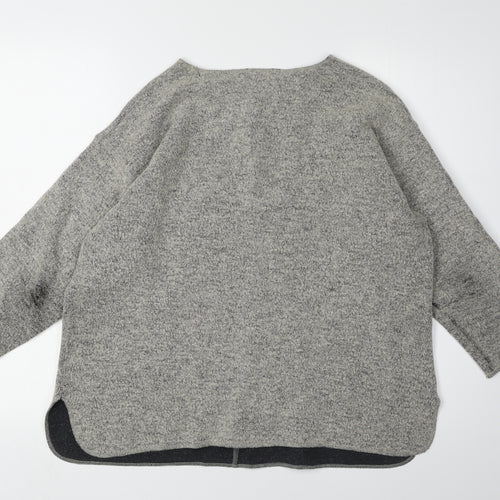 Lecomte Women's Grey Wool Blend Jumper Size 14