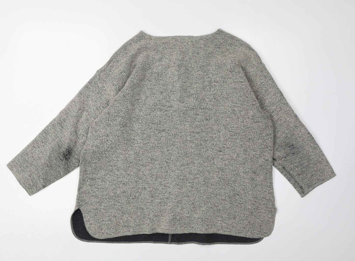 Lecomte Women's Grey Wool Blend Jumper Size 14