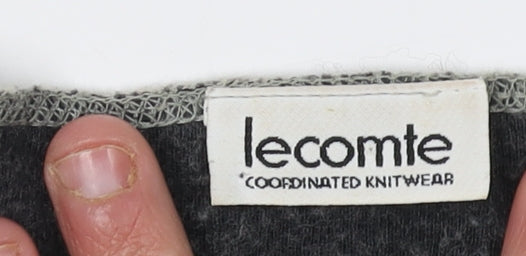 Lecomte Women's Grey Wool Blend Jumper Size 14
