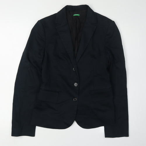 United Colors of Benetton Boys Black Slim Fit Jacket