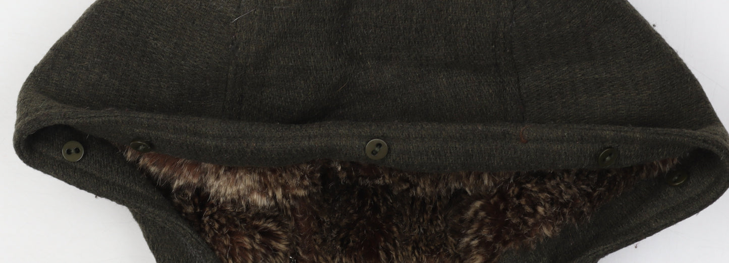 Preen Women's Green Parka Coat Size 14 - Hooded, Fur Trim