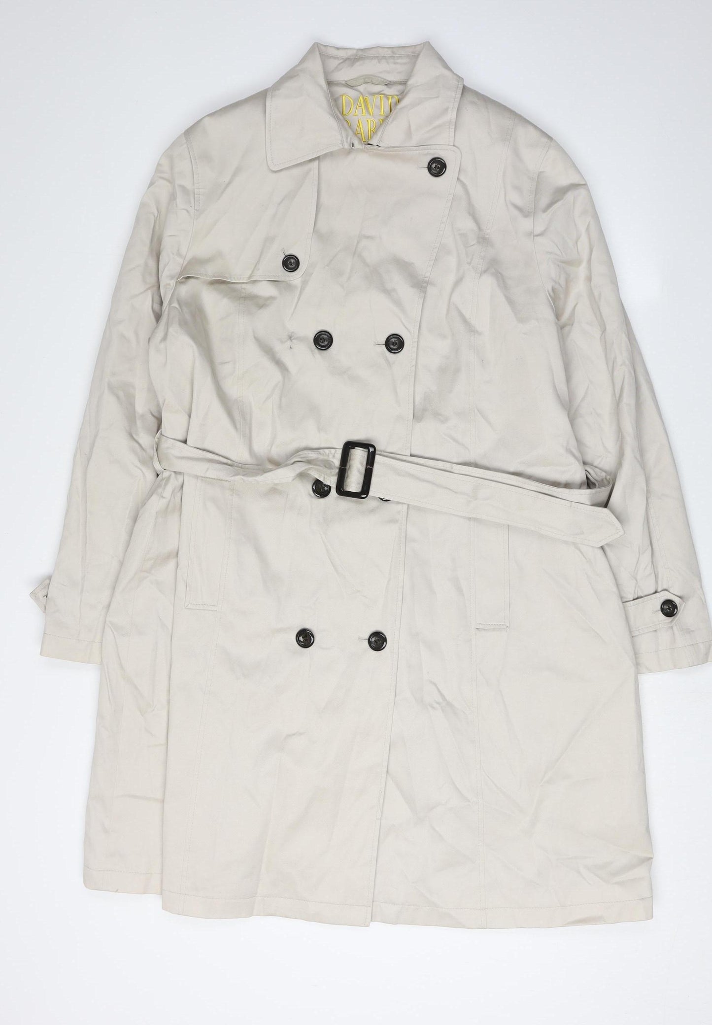 David Barry Women's Beige Trench Coat Size 20