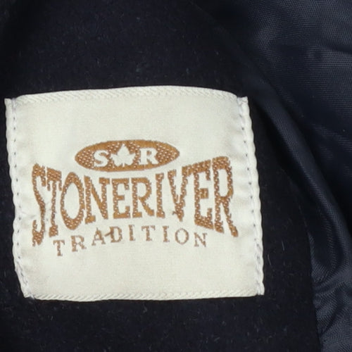 Stone River Men's Black Wool Overcoat XL