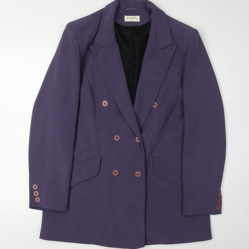 Kaliko Women's Purple Double-Breasted Blazer Size 16