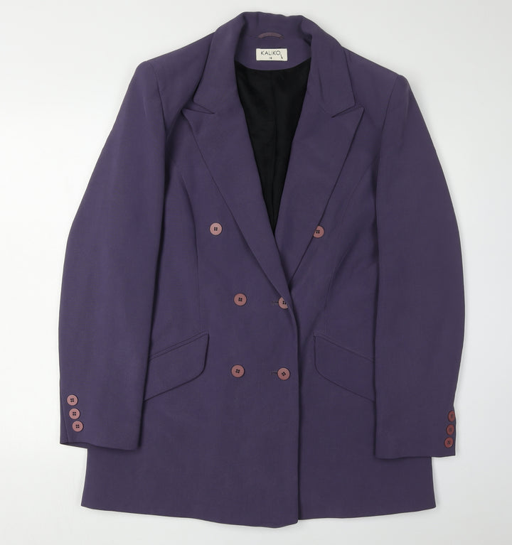 Kaliko Women's Purple Double-Breasted Blazer Size 16