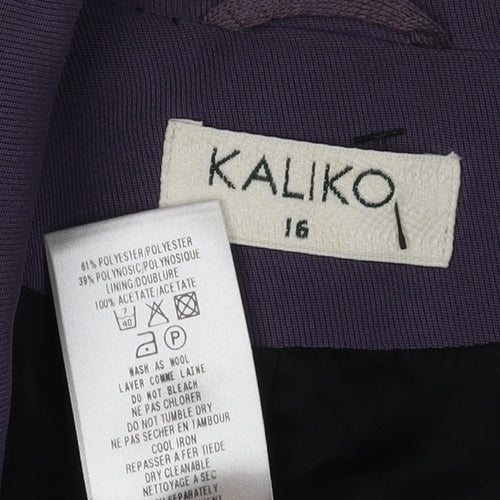 Kaliko Women's Purple Double-Breasted Blazer Size 16