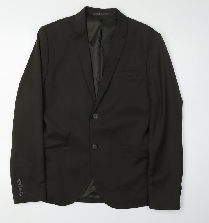 H&M Men's Black Slim Fit Blazer, Size 40R