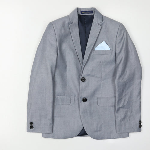 Milano Mayfair Boys Grey Single-Breasted Suit Jacket