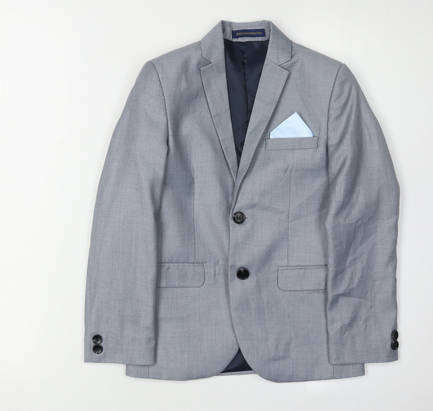 Milano Mayfair Boys Grey Single-Breasted Suit Jacket