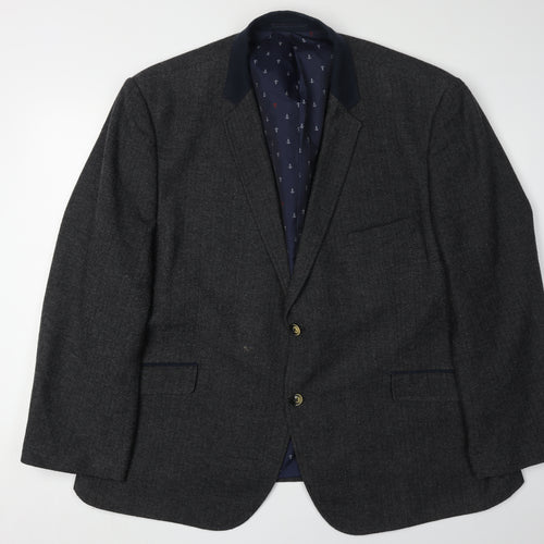 Broadstone Bros Men's Grey Herringbone Blazer 54S