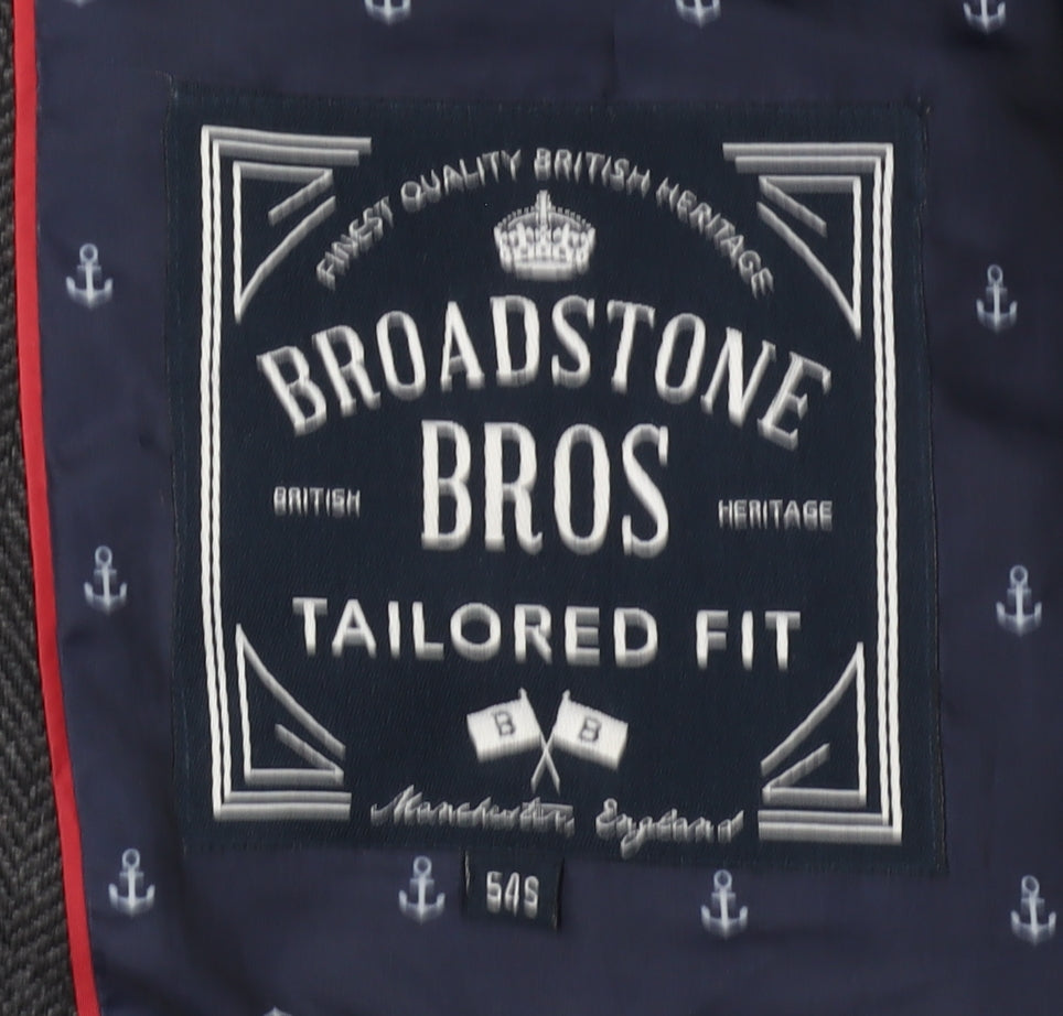 Broadstone Bros Men's Grey Herringbone Blazer 54S