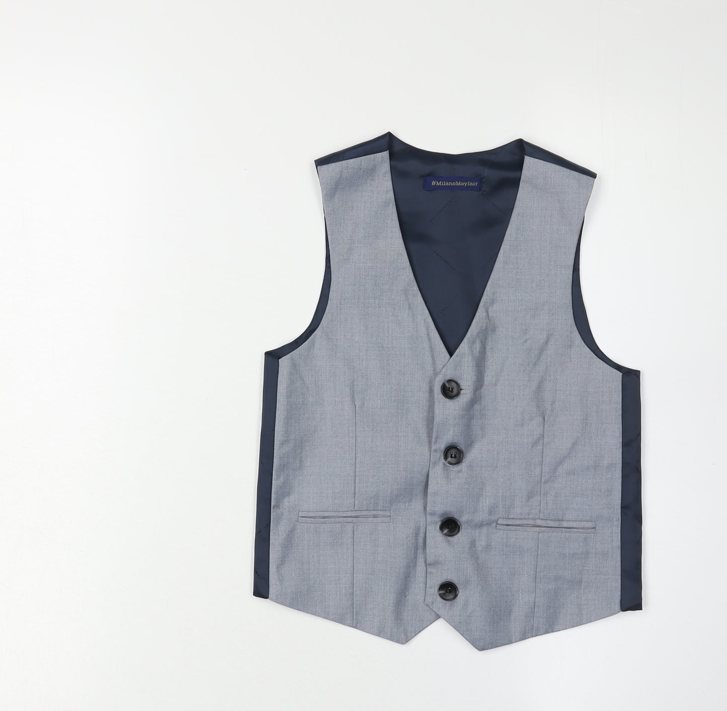 Milano Mayfair Boys Grey Suit Waistcoat 8 Years Formal Wear