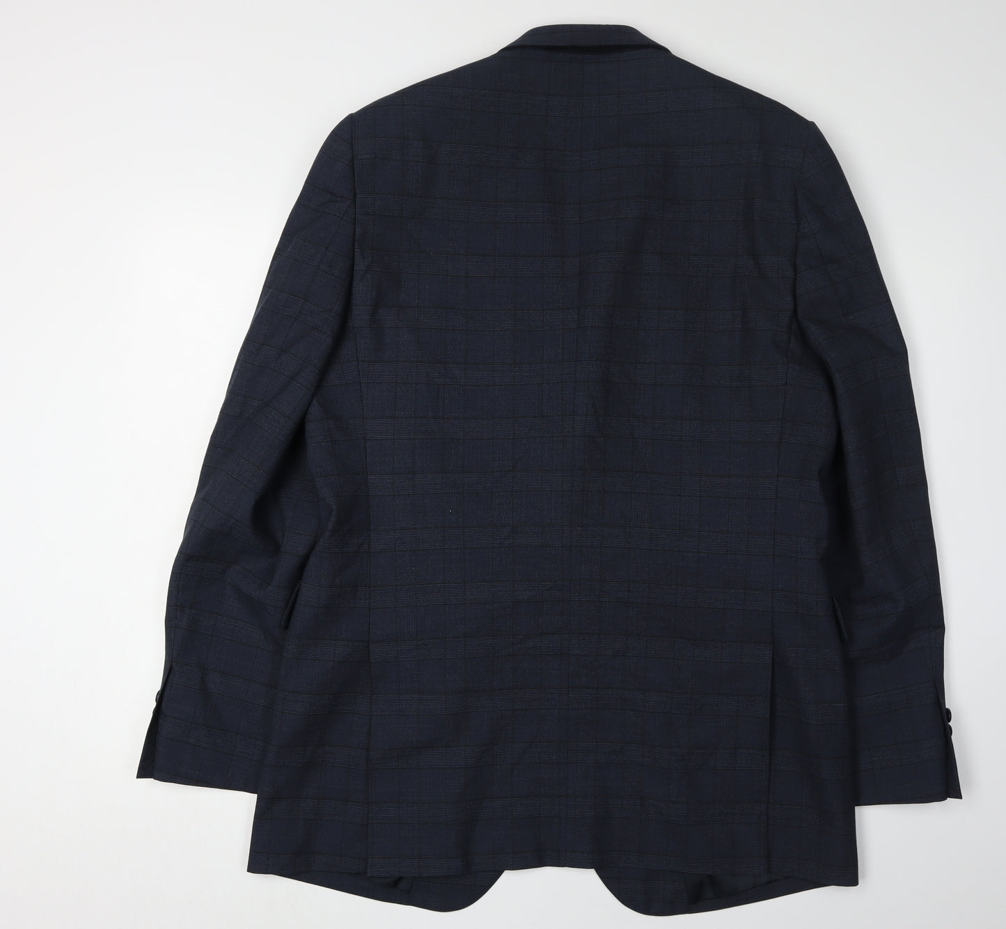 Jaeger Men's Blue Check Blazer 42L Classic Fit