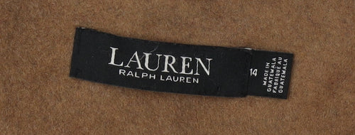Lauren Ralph Lauren Brown Wool Women's Overcoat Size 14