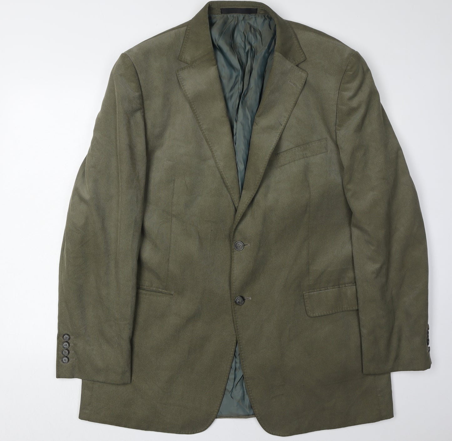 Marks and Spencer Men's Green Blazer 44L Long Jacket
