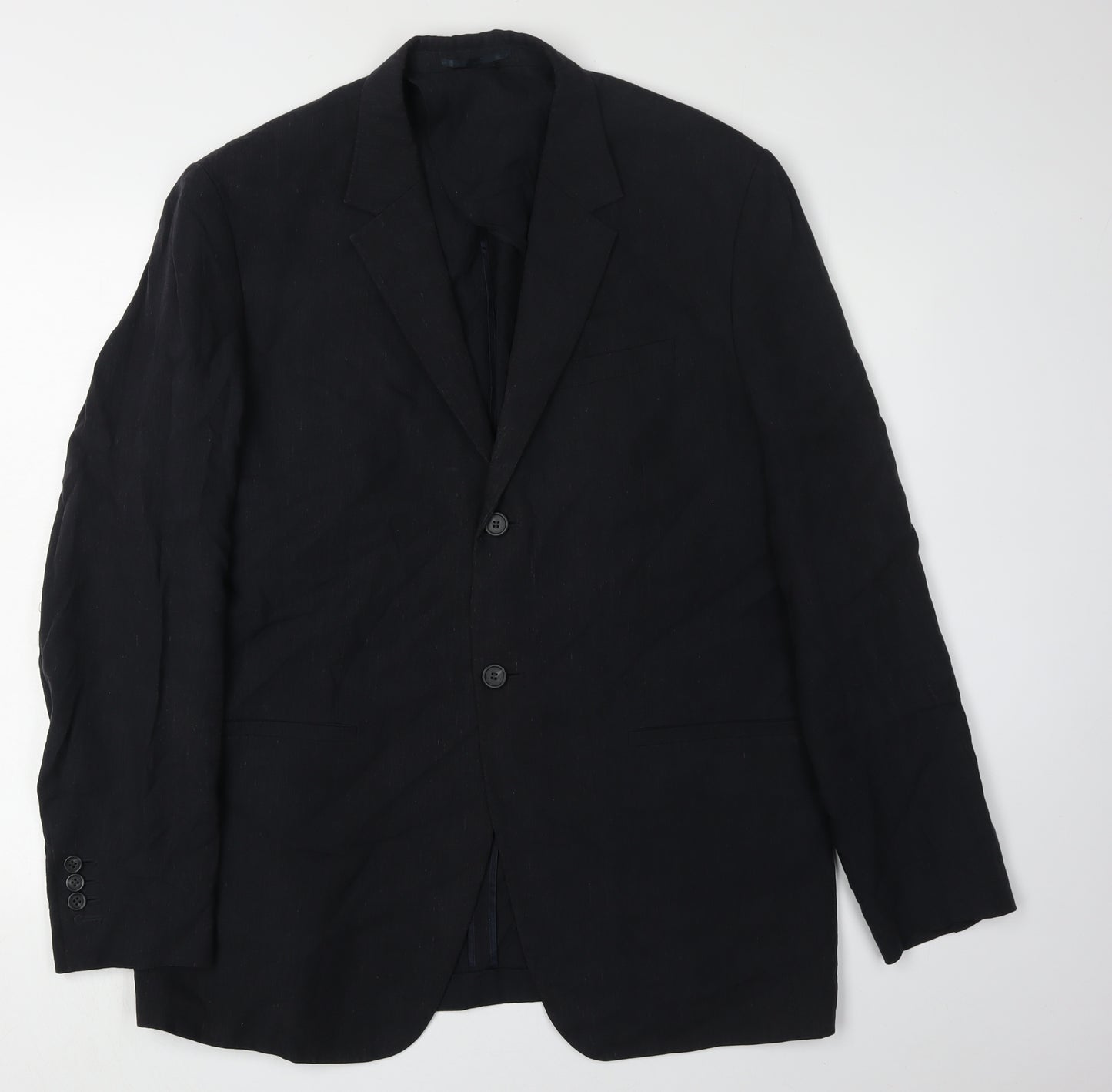 COS Men's Black Linen Blazer Jacket Size UK 44