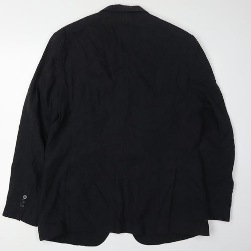 COS Men's Black Linen Blazer Jacket Size UK 44