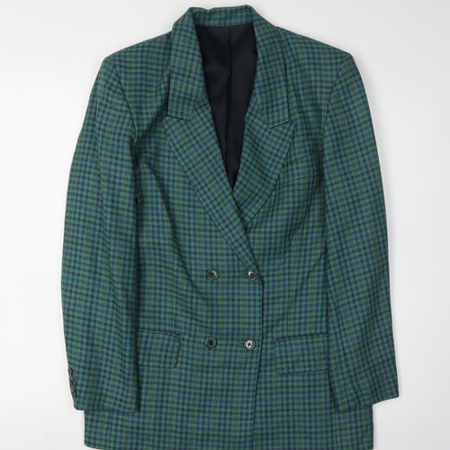 James Meade Women's Green Check Blazer Size 10