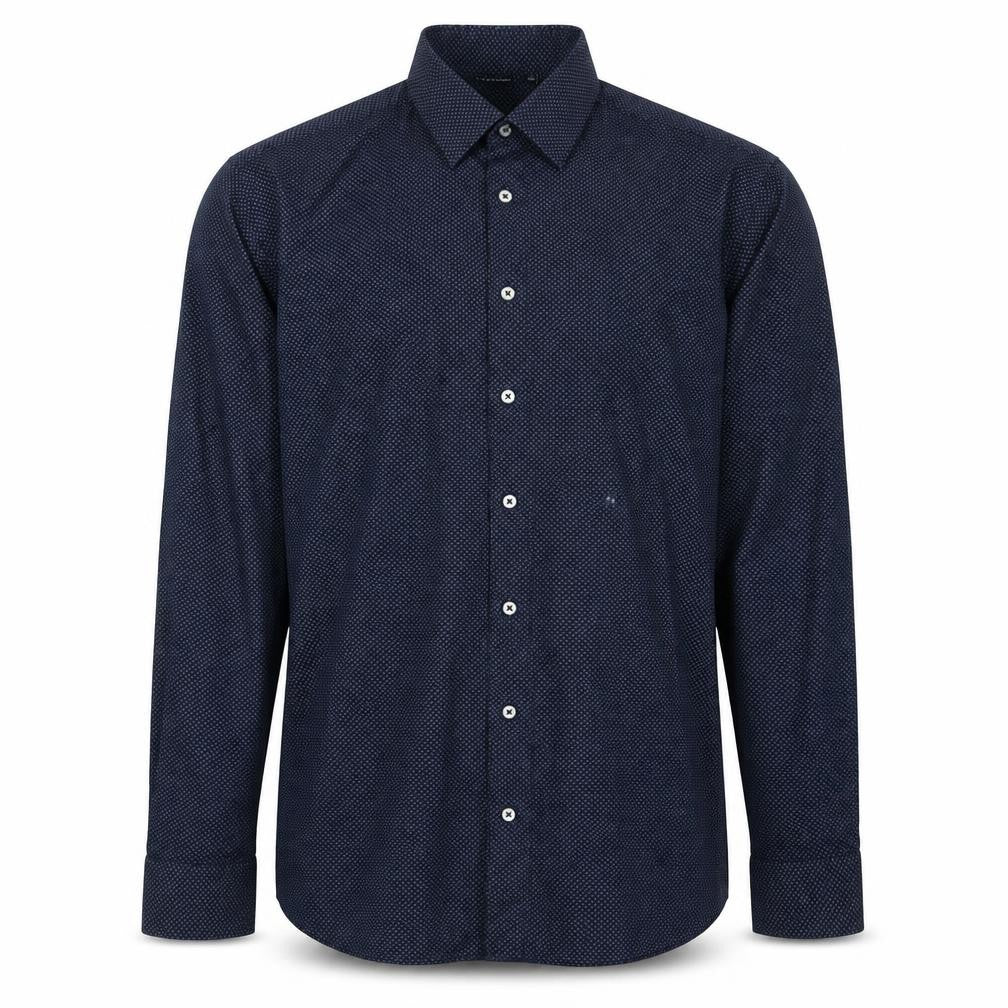Livergy Men's Navy Long Sleeve Shirt 15.5 Regular Fit