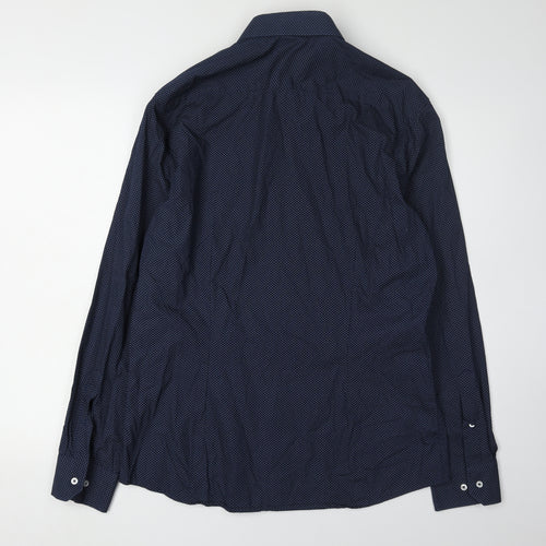 Livergy Men's Navy Long Sleeve Shirt 15.5 Regular Fit