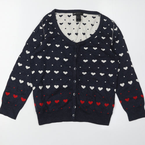 Mango Women's Multicoloured Heart Cardigan Size 12