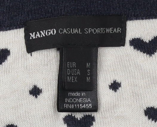 Mango Women's Multicoloured Heart Cardigan Size 12