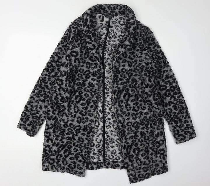 Next Women's Grey Animal Print Long Sleeve Jumper