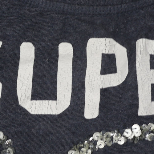 Superdry Women's Black Sequin Pullover Sweatshirt S