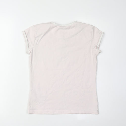 Nike Women's White T-Shirt, Size M, Crew Neck Casual