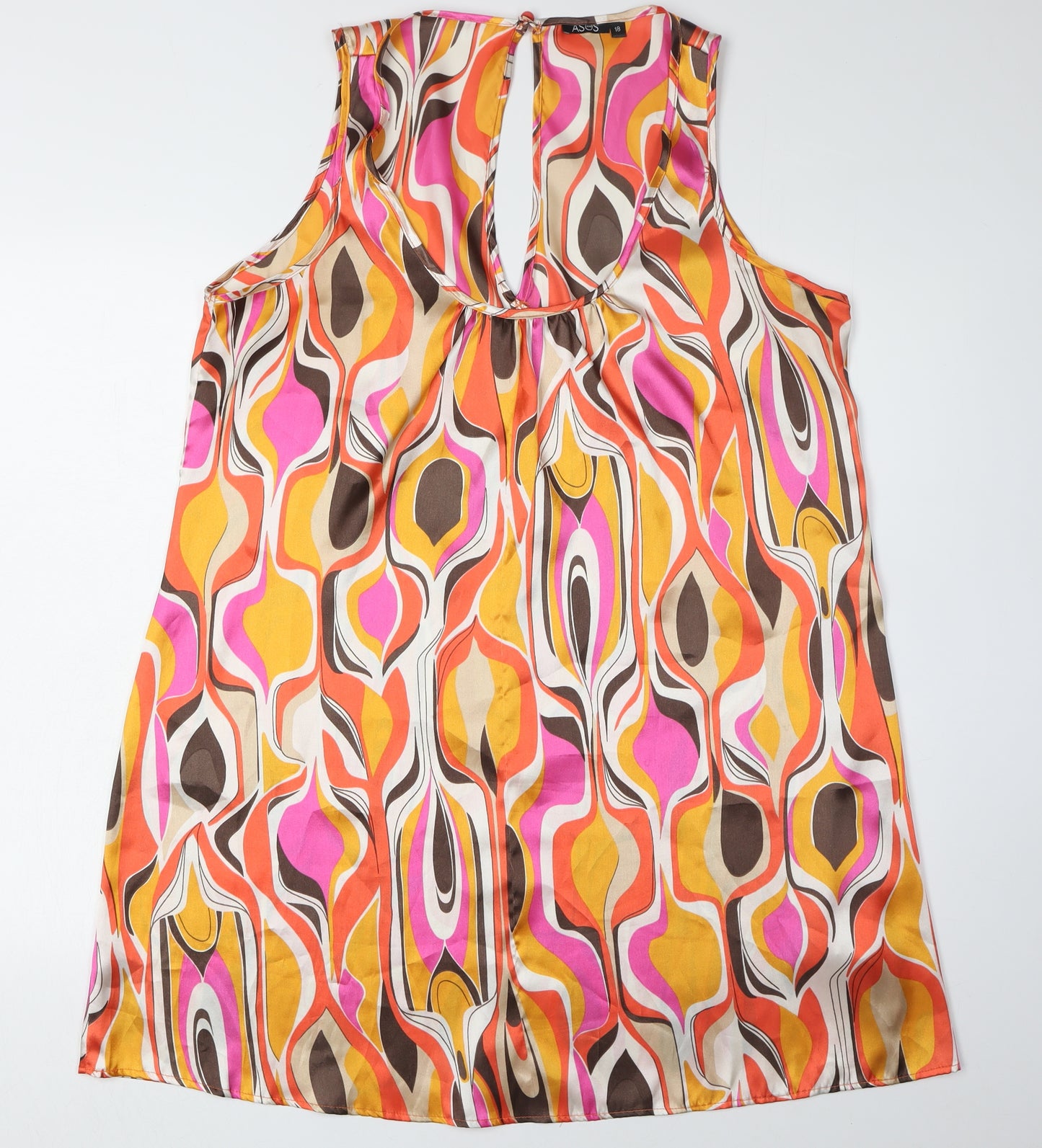 ASOS Women's Multicoloured Sleeveless Dress Size 18