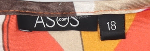 ASOS Women's Multicoloured Sleeveless Dress Size 18