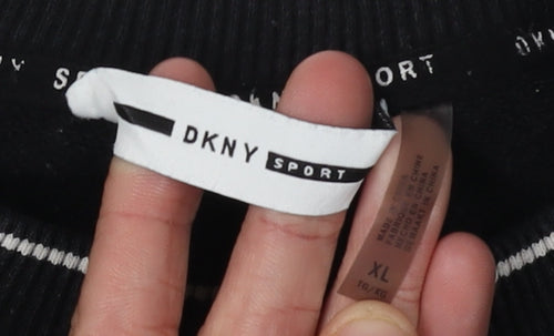 DKNY Women's Black XL Pullover Sweatshirt