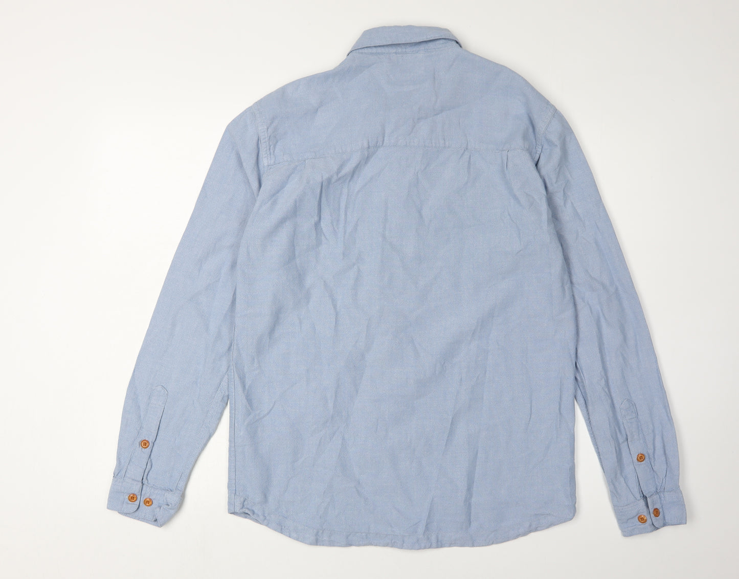 Passenger Men's Blue Long Sleeve Button-Up Shirt - M
