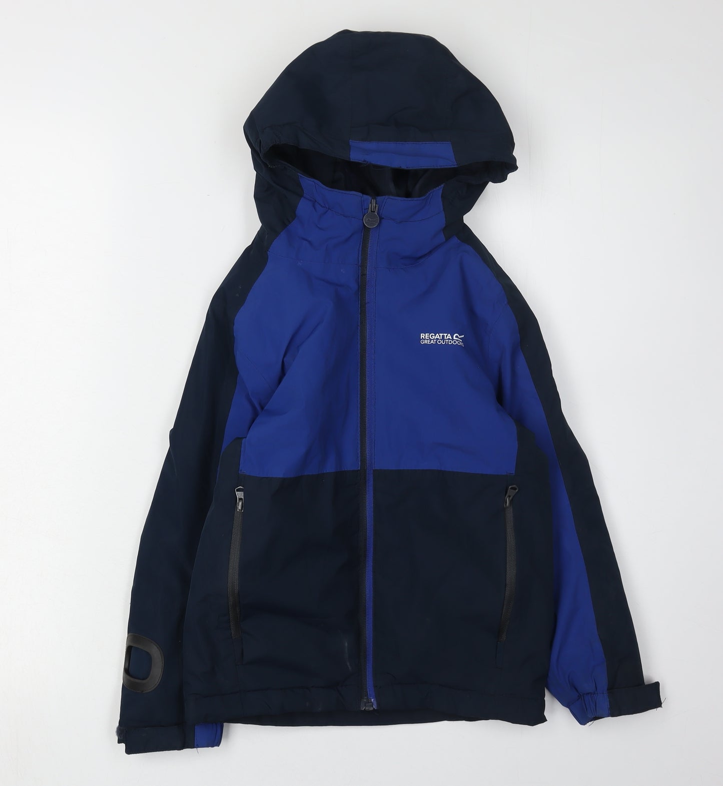 Regatta Boys Blue Hooded Waterproof Rain Coat 10 Years