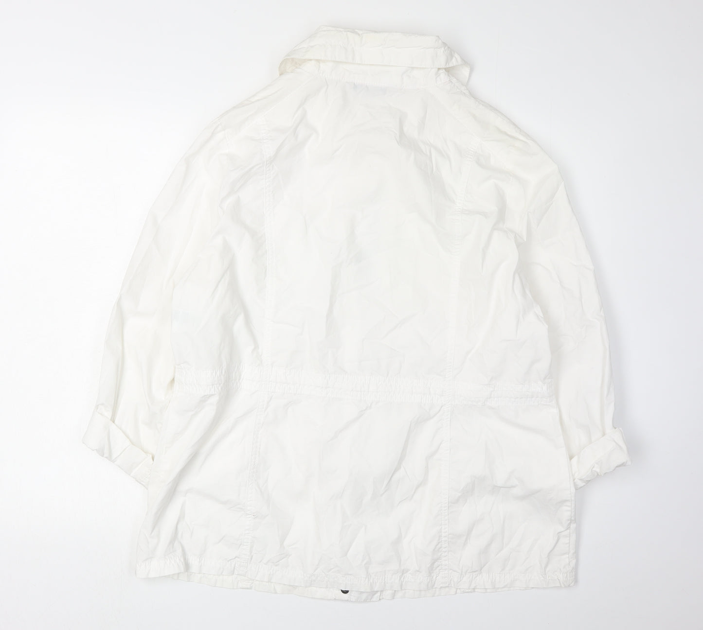 Marks and Spencer Women's White Hooded Jacket Size 16