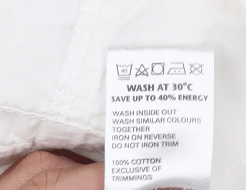 Marks and Spencer Women's White Hooded Jacket Size 16