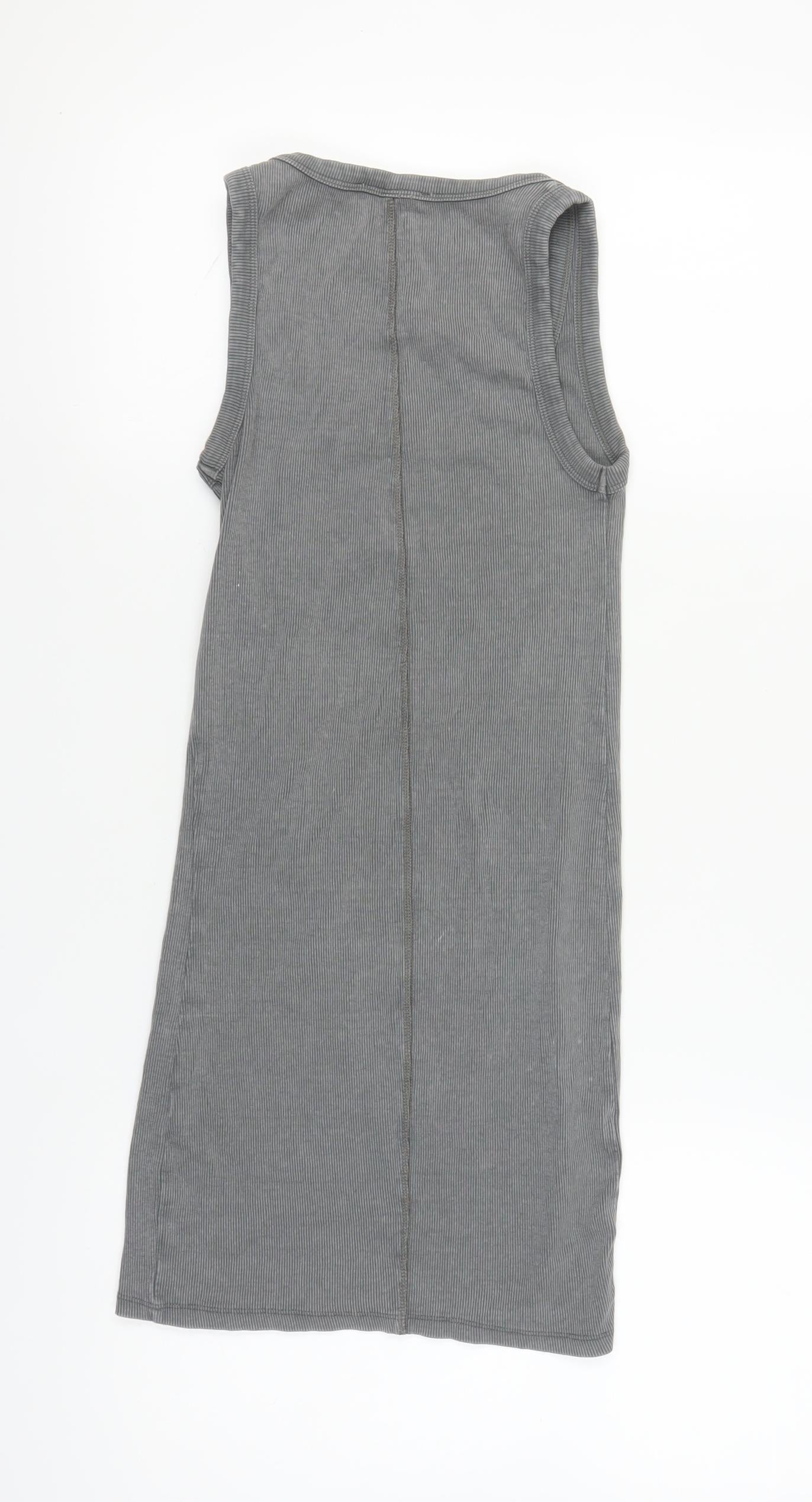 Zara Women's Grey Tank Dress Size 10
