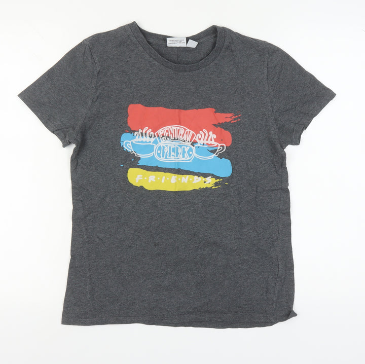 Friends Women's Grey T-Shirt Short Sleeve Casual S