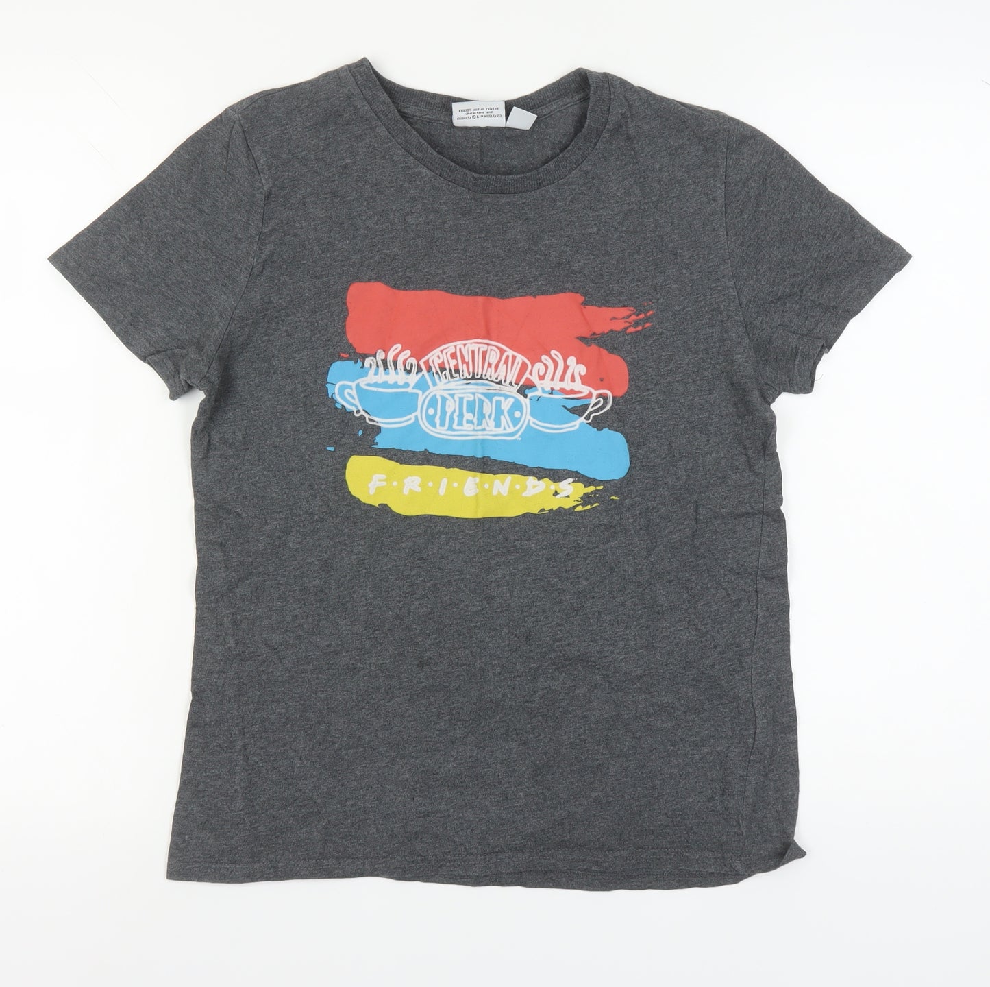 Friends Women's Grey T-Shirt Short Sleeve Casual S