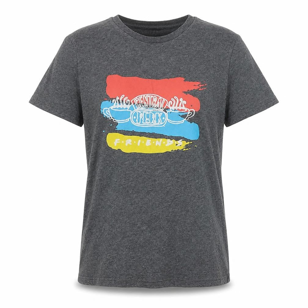 Friends Women's Grey T-Shirt Short Sleeve Casual S
