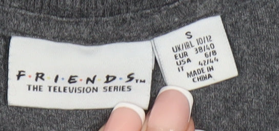 Friends Women's Grey T-Shirt Short Sleeve Casual S