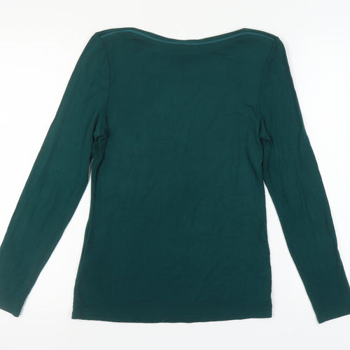 Oasis Women's Green Long Sleeve Top Size S
