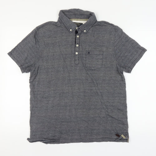 Hammond & Co Men's Grey Polo L Cotton Short Sleeve