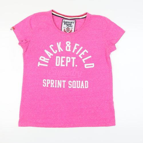 Superdry Women's Pink XL Basic T-Shirt