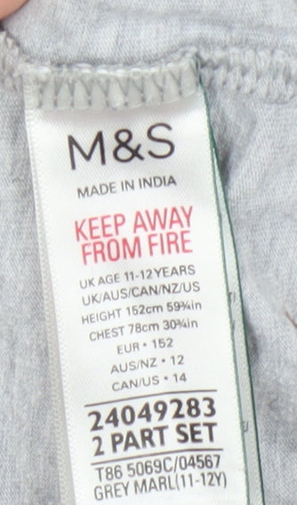 Marks and Spencer Boys Grey Minecraft T-Shirt 11-12 Years