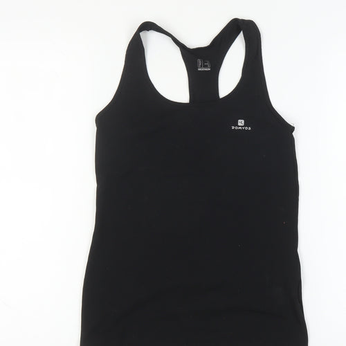 Domyos Women's Black Tank Top Slim Fit Size 10