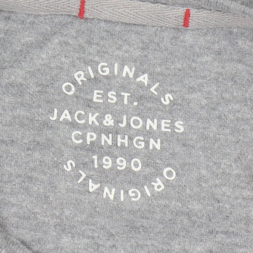 Jack & Jones Grey Beach Theme Men's T-Shirt, S